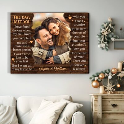 Unique Anniversary Gift For Couple Photo Wedding Canvas Wall Art 01