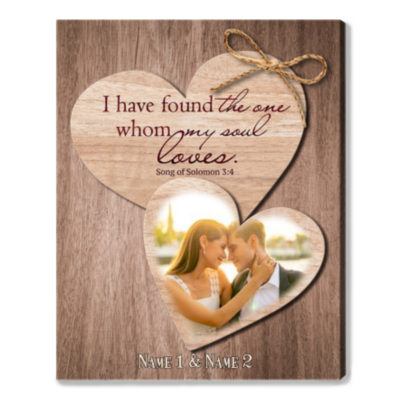Custom Couple Canvas Print Anniversary Gift For Her And Him