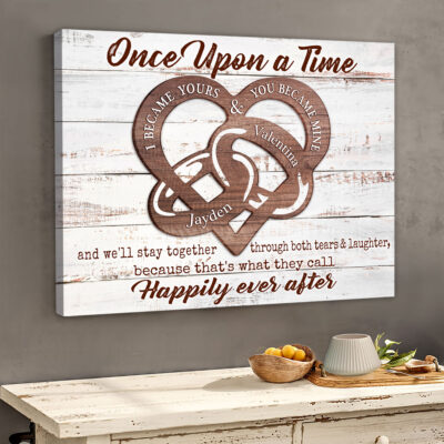 Custom Couple Wedding Canvas Print Special Gift For Newlyweds