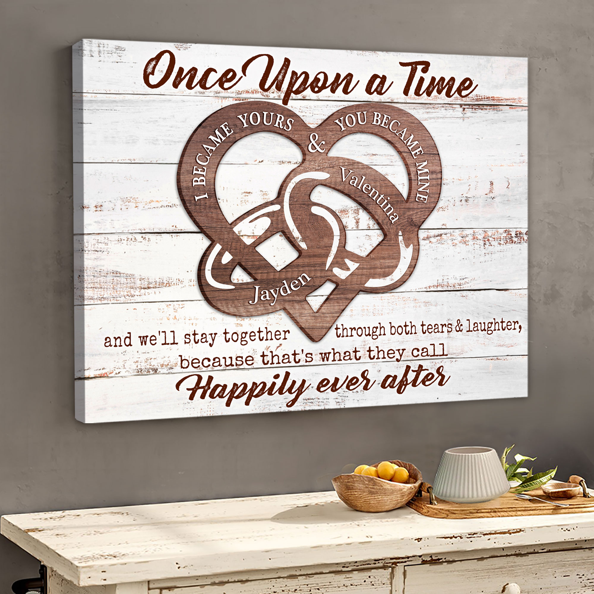 Custom Couple Wedding Canvas Print Special Gift For Newlyweds - Oh