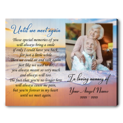 Personalized Memorial Photo Canvas Wall Art Best Sympathy Gift Idea