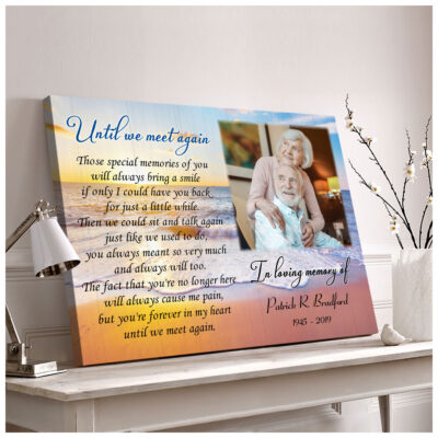 Personalized Memorial Photo Canvas Wall Art Best Sympathy Gift Idea