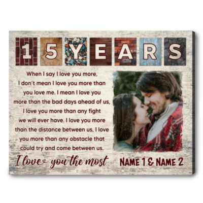Best Wedding Anniversary Gift Personalized Couple Photo Canvas Wall Art