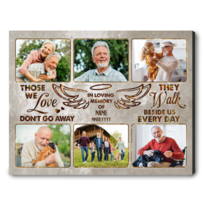 Memorial Photo Collage Gift Personalized Remembrance Canvas Print