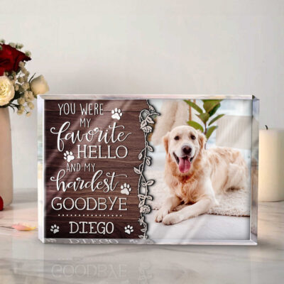 Pet Memorial Gift Idea Custom Rectangle Shaped Acrylic Plaque