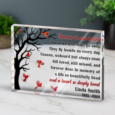 Sympathy Gift for Loss of Loved One Custom Acrylic Plaque