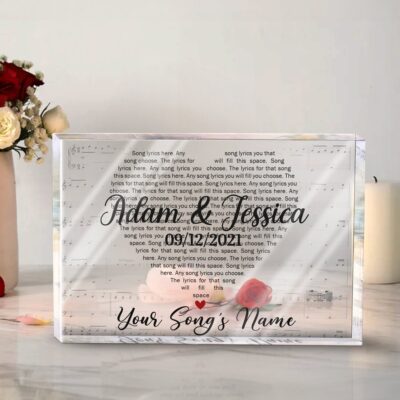Personalized Anniversary Wedding Gift Song Lyrics Acrylic Plaque