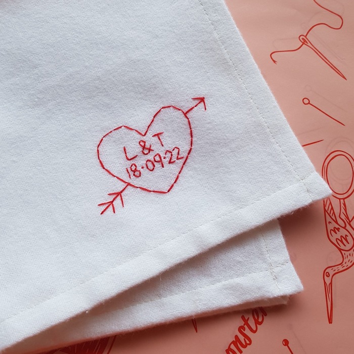 Best Anniversary Gifts For Him - Embroidered Handkerchief