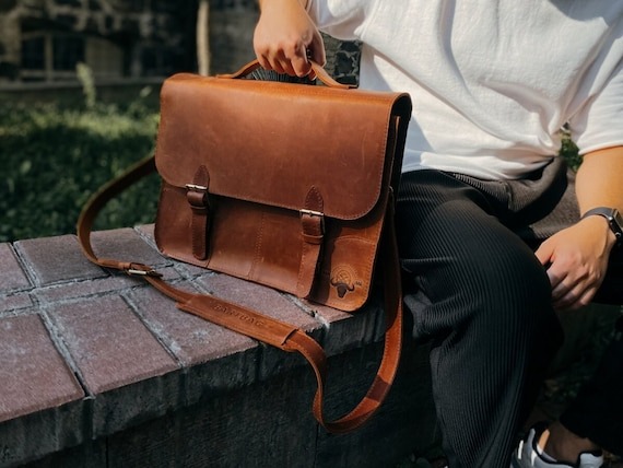 Best Anniversary Gifts For Him - Leather Laptop Bag