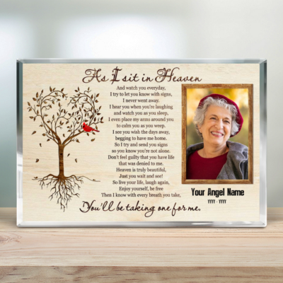 Unique Memorial Photo Gift Sympathy Messages Acrylic Plaque For Loss Of Loved One
