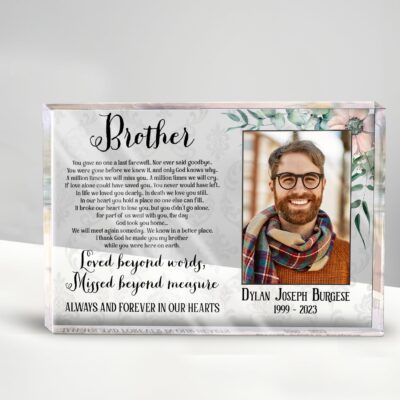 Personalized Brother Memorial Gift Brother In Heaven Acrylic Plaque