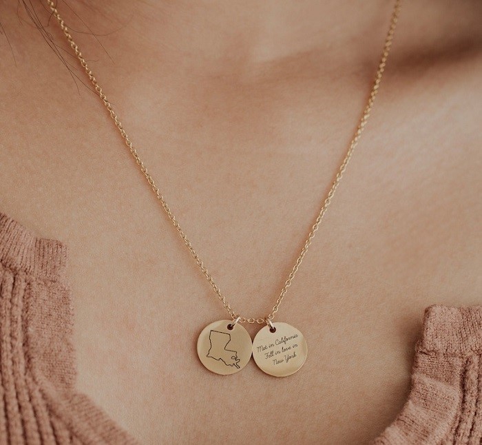 Long-Distance Relationship Necklace - Lovely Gifts For Long-Distance Girlfriend