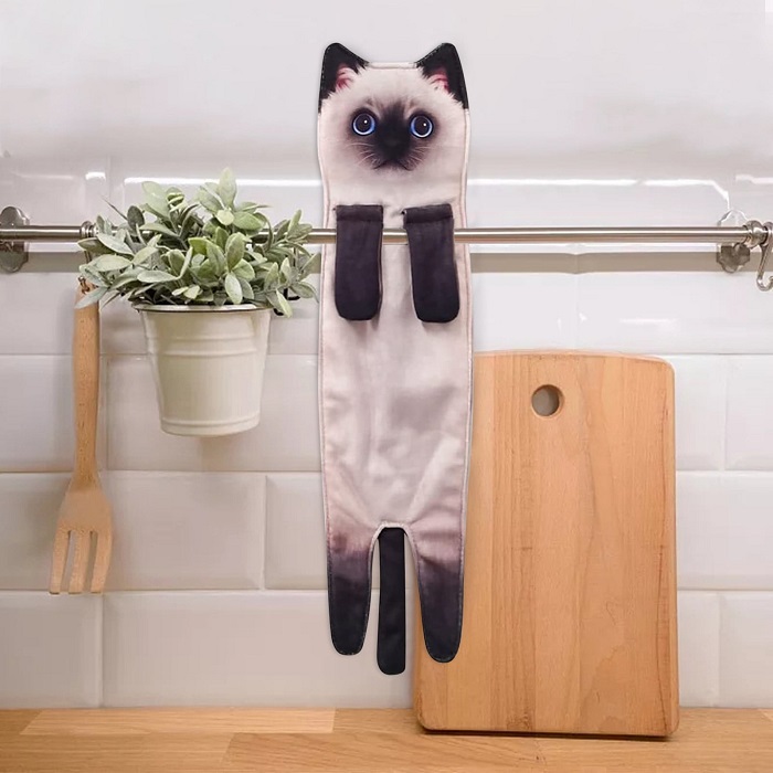 Cat Hand Towel: funny gifts for wife