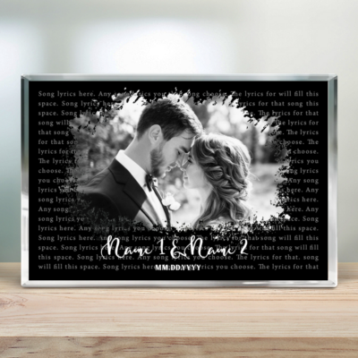 Song Lyrics Wedding Gift Idea Personalized Acrylic Plaque