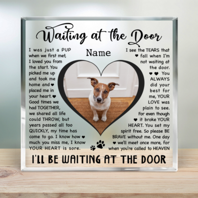Custom Pet Memorial Photo Gift Dog Lover Acrylic Plaque