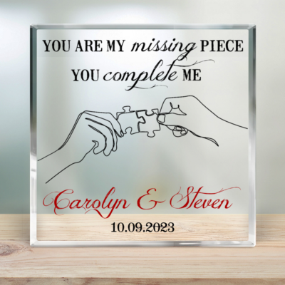 Customized Couple Names Gift Wedding Acrylic Plaque For Her And Him