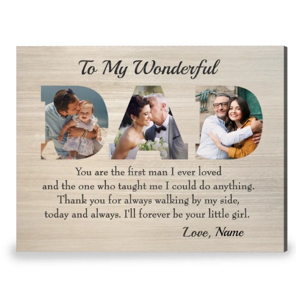 To My Wonderful Dad Canvas Print