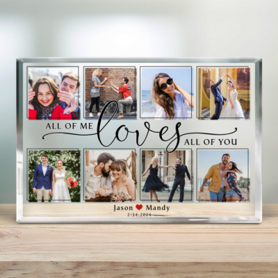 I Love You Gift for Women Men Customized Photo Acrylic Plaque