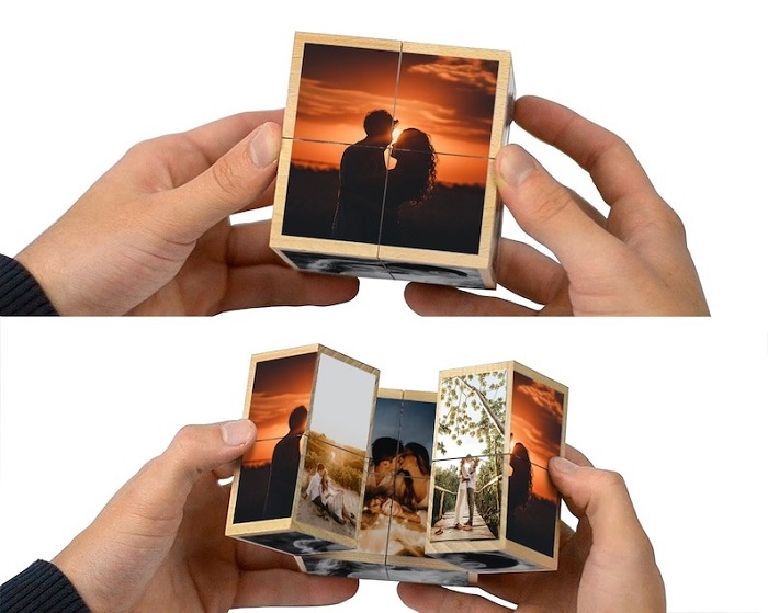 Photo cube as cool gifts for boyfriend