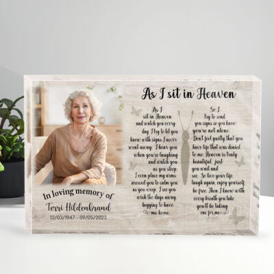 Personalized Memorial Acrylic Plaque Keepsake Photo Gift