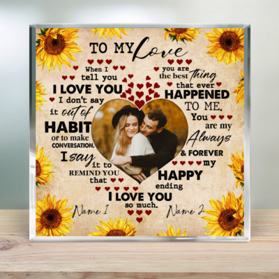 Best Gift For Couple Personalized Anniversary Photo Acrylic Plaque