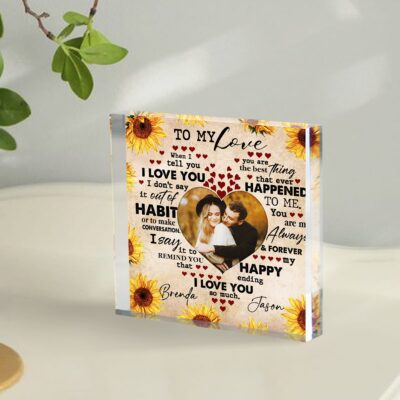 Best Gift For Couple Personalized Anniversary Photo Acrylic Plaque
