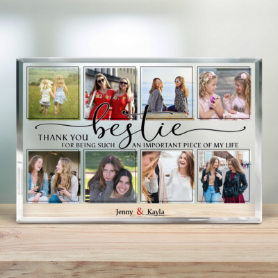 Personalized Thank You Gift for Friend Bestie Photo Acrylic Plaque