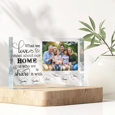 Custom Family Acrylic Plaque Home Decor Photo Gift