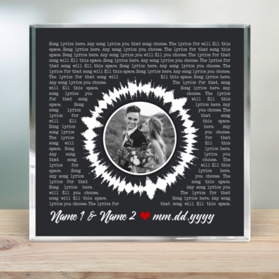 Unique Gift For Newlyweds Anniversary Song Lyrics Acrylic Plaque