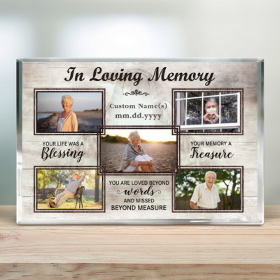 Memorial Gifts For Loss Of Loved One In Loving Memory Acrylic Plaque