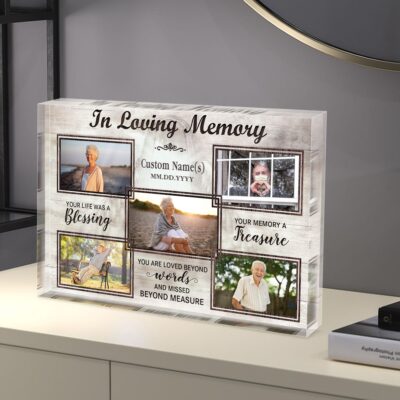 Memorial Gifts For Loss Of Loved One In Loving Memory Acrylic Plaque
