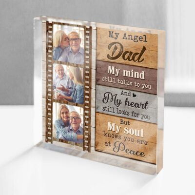 Personalized With Picture For Loss Of Dad Sympathy Acrylic Plaque