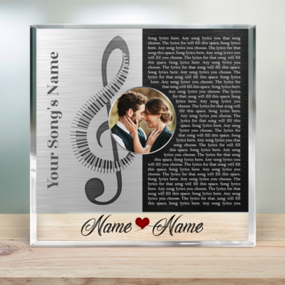 Customized Song Lyrics Acrylic Plaque Gift For Wife From Husband
