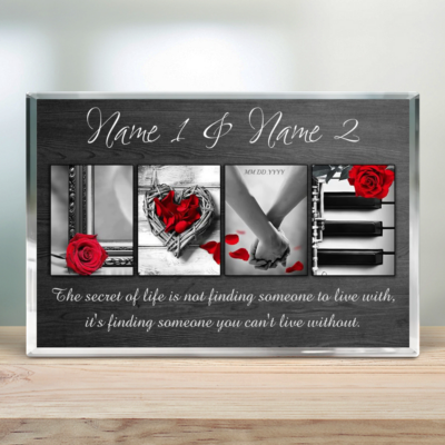 Personalized Couple Acrylic Plaque Anniversary Gift Idea For Her