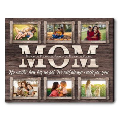 Mothers Day Gift Personalized Mom Photos Canvas Print