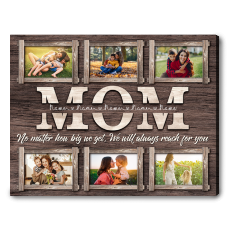 Mothers Day Gift Personalized Mom Photos Canvas Print - Oh Canvas