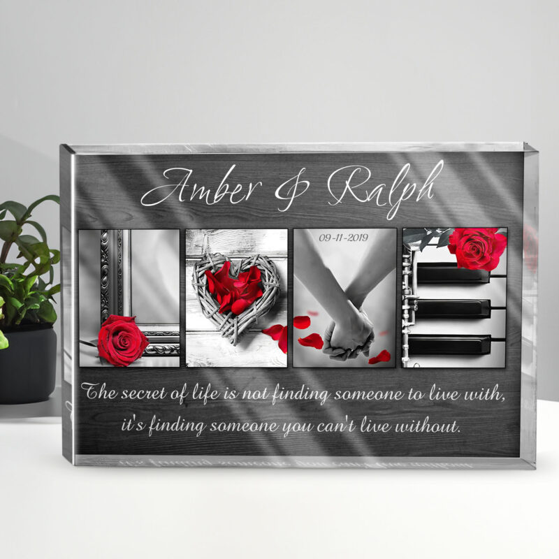 Personalized Skull Couple Acrylic Plaque - You & Me We Got This - Gift Idea For Halloween Couple