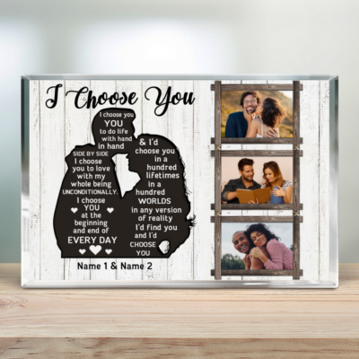 Custom Couple Photo Acrylic Plaque Best Gift For Newlyweds