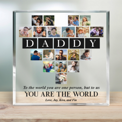 Sentimental Father Day Gift Dad Photo Collage Acrylic Plaque
