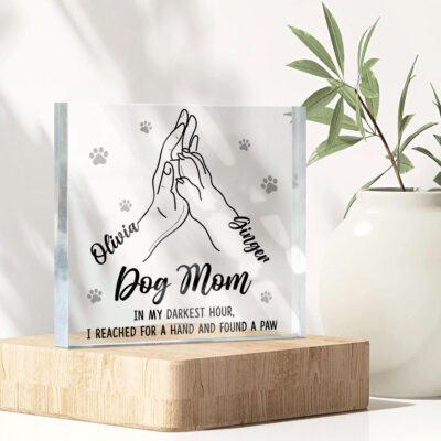 Custom Dog Mom Acrylic Plaque Mothers Day Gift For Pet Lovers