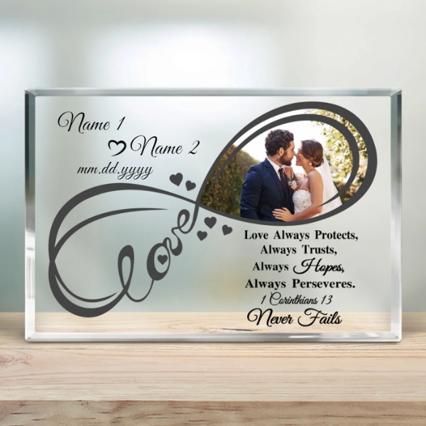 Personalized Newlywed Couple Acrylic Plaque