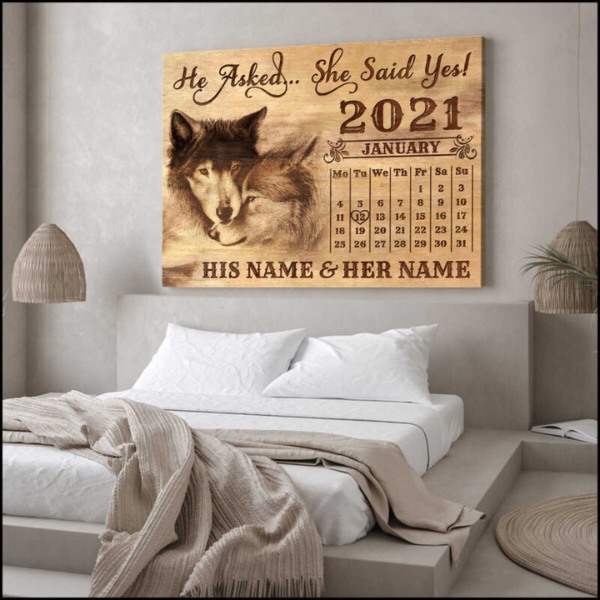 Calendar Love Canvas Print