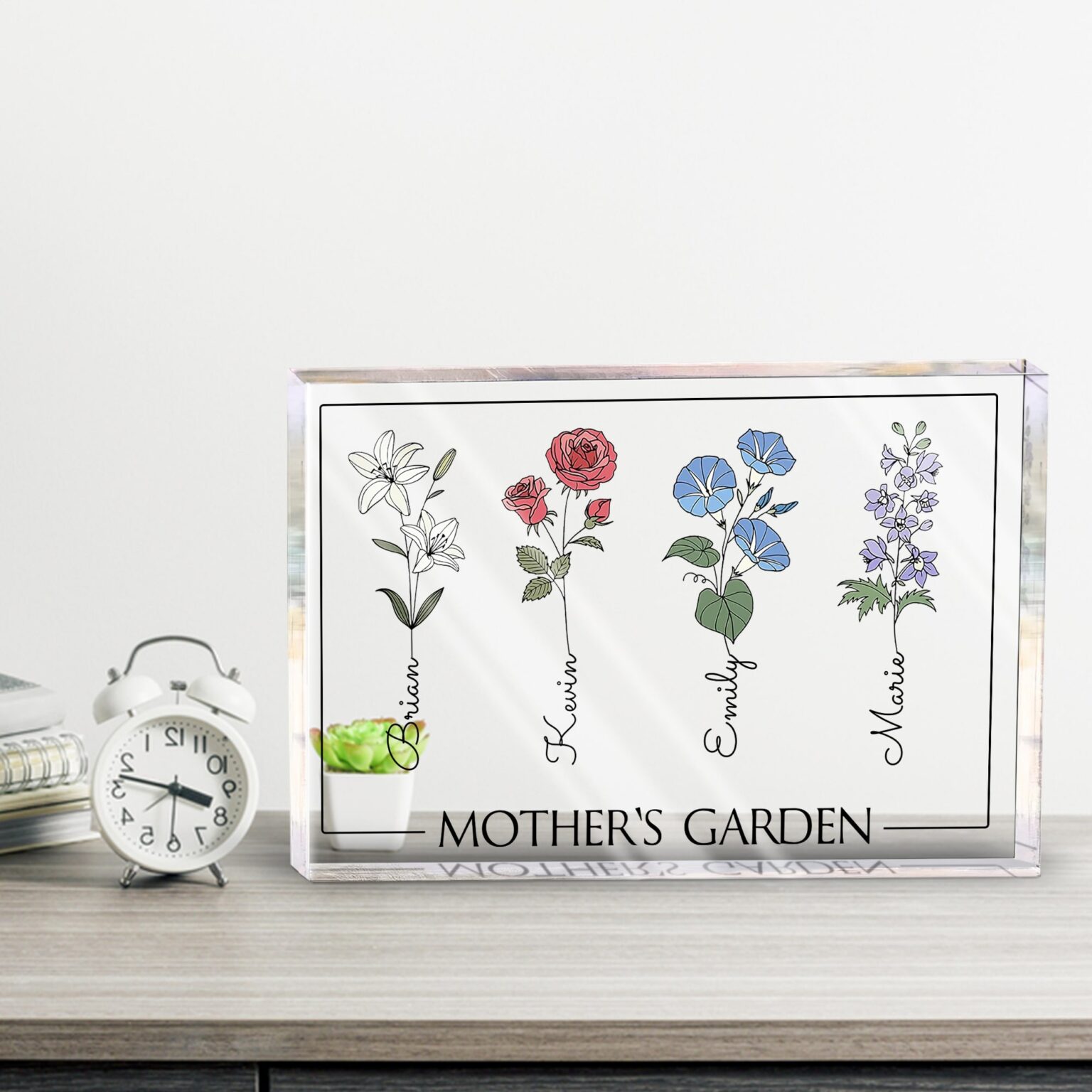 Custom Acrylic Plaque - Personalized Easter Gifts For Mom, Grandma - Bloom With Grace And Love