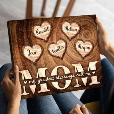Personalized Gift For Mom Loving Mother's Day Canvas Wall Art