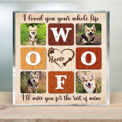 Custom Dog Photo Collage Acrylic Plaque Sympathy Gift For Pet Lovers