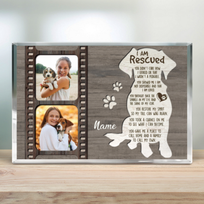 Custom Rescue Dog Photo Gift Mother's Day Acrylic Plaque