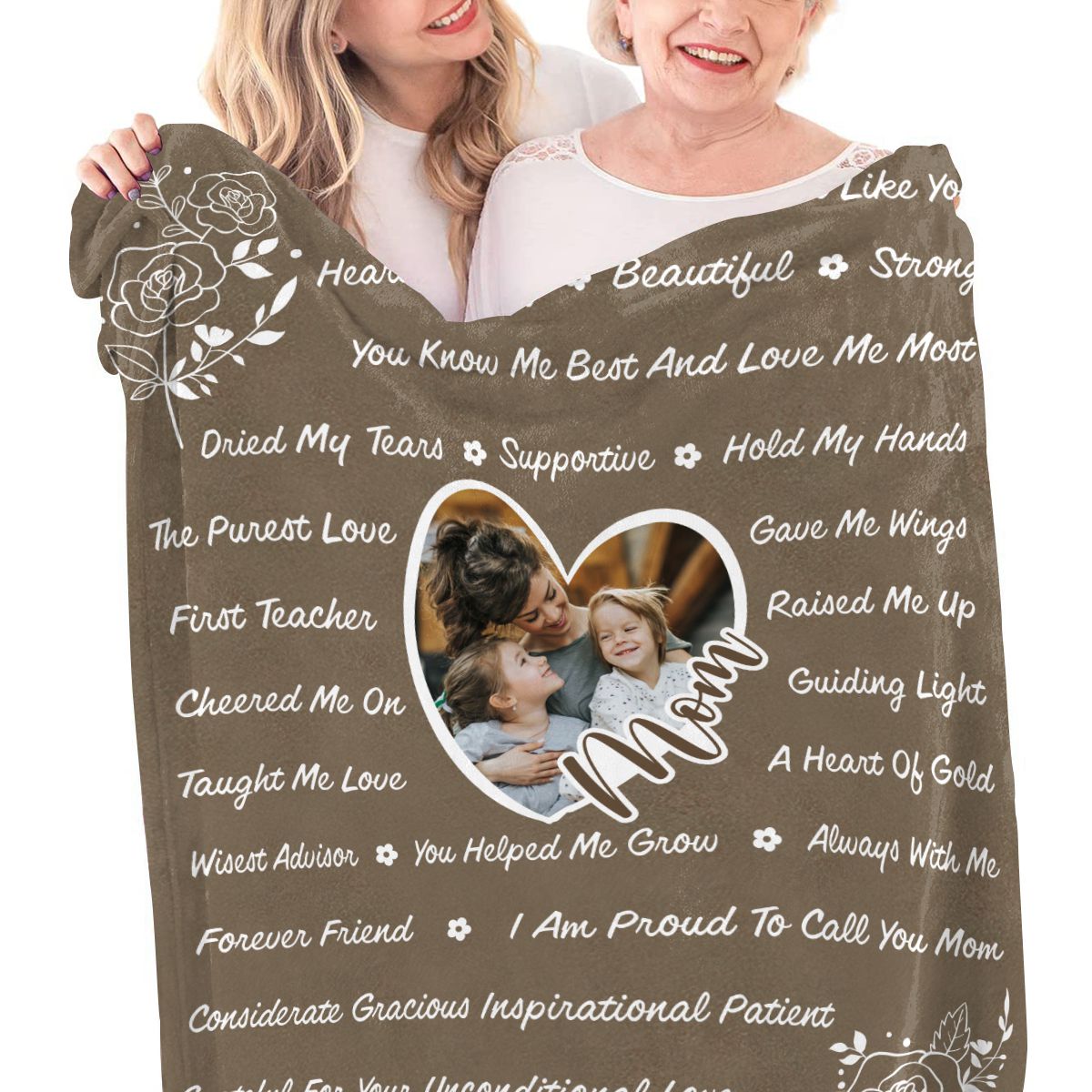 Personalized Mom Blanket Gift for Mom Birthday Mothers Day Oh Canvas