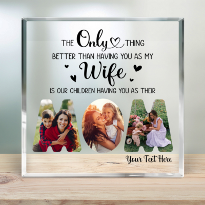 Custom Mothers Day Gift From Husband To Wife Acrylic Plaque