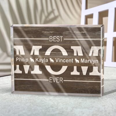 Custom Mother's Day Gift Best Mom Ever Acrylic Plaque