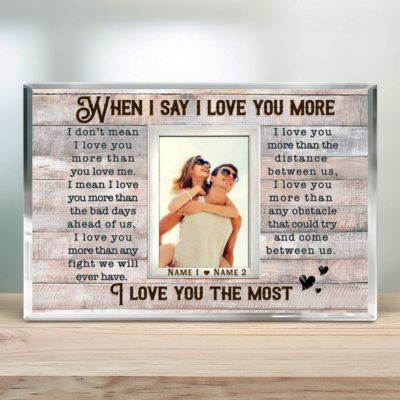 Custom Gift For Couple Wedding Anniversary Photo Acrylic Plaque